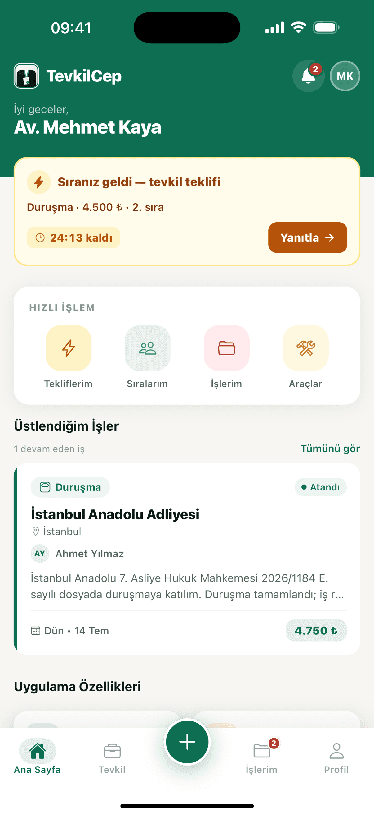 TevkilCep ana sayfa — günü tek bakışta gör